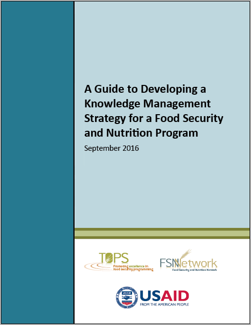 Télécharger la ressource : Un guide pour l'élaboration d'une stratégie de gestion des connaissances pour un programme de sécurité alimentaire et de nutrition