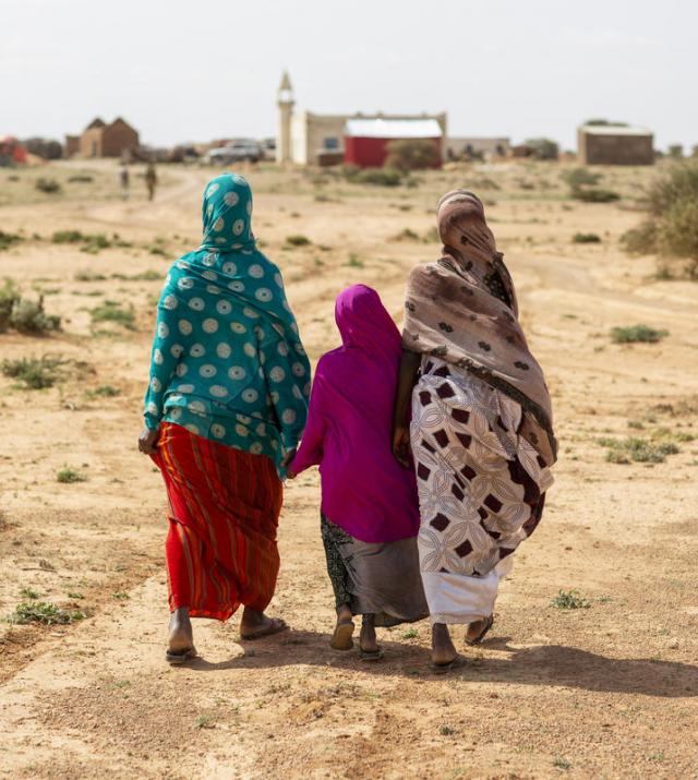 women walking in Somalia