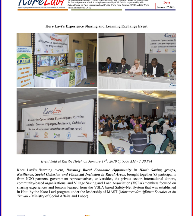 Kore Lavi's Experience Sharing and Learning Exchange Event