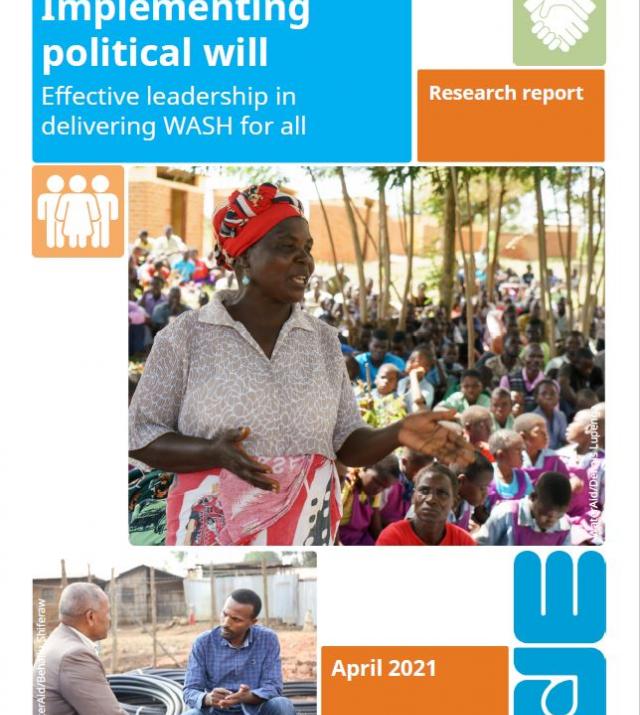 Cover of WaterAid report on Implementing Political Will