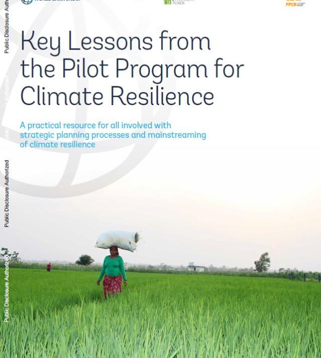 Cover page of World Bank report on Key Lessons from the PPCR Project