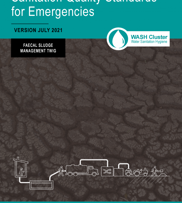 Cover page for Faecal Sludge Management Sanitation Standards for Emergencies
