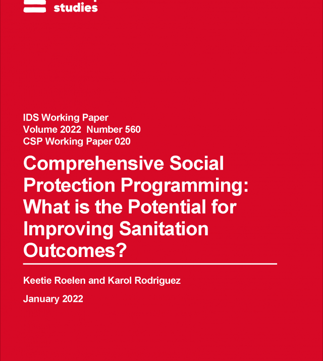 Cover-page for Comprehensive Social Protection Programming: What is the Potential for Improving Sanitation Outcomes?
