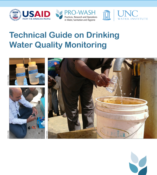 Page de garde du Guide technique sur la surveillance de la qualité de l'eau potable