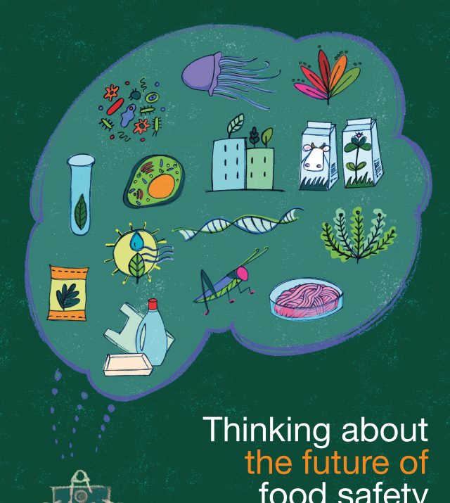 Cover page for thinking about the future of food safety - A foresight report