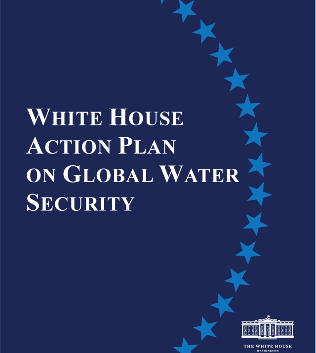 Cover page for White House Action Plan on Global Water Security 