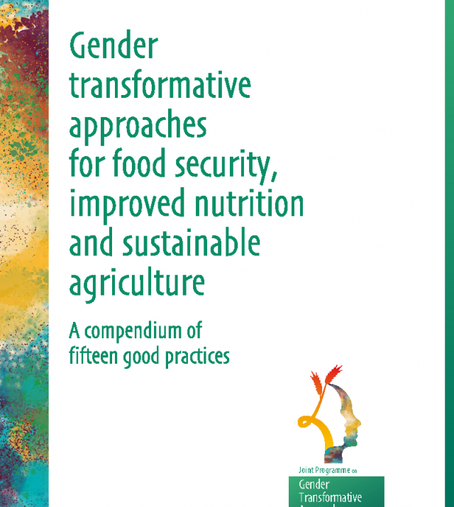 Cover page for Gender Transformative Approaches for Food Security, Improved Nutrition, and Sustainable Agriculture