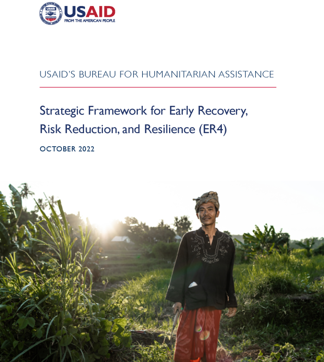 Cover page for Strategic Framework for Early Recovery, Risk Reduction, and Resilience