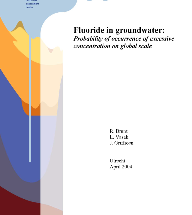 Cover page for Fluoride in Groundwater: Probability of occurrence of excessive concentration on global scale