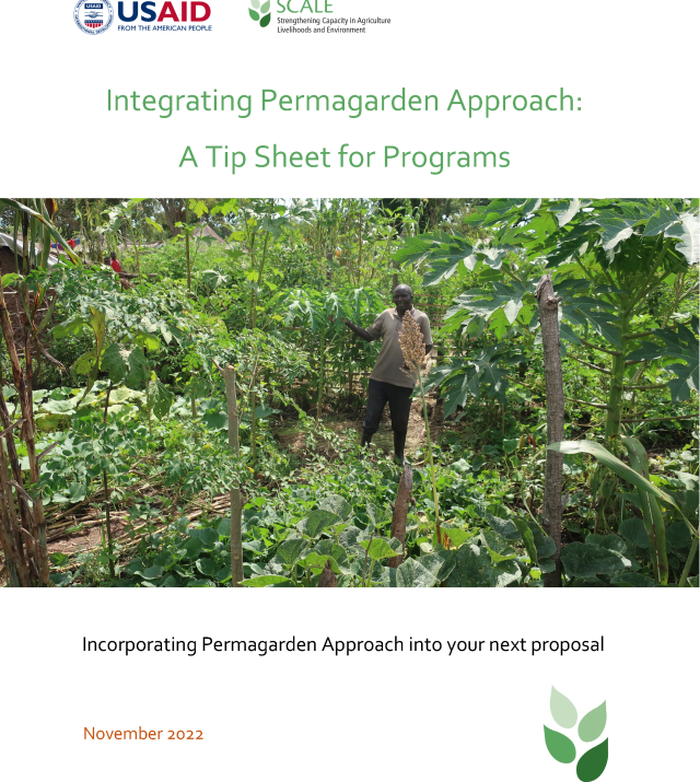 Cover page for Integrating Permagarden Approach: A Tip Sheet for Programs
