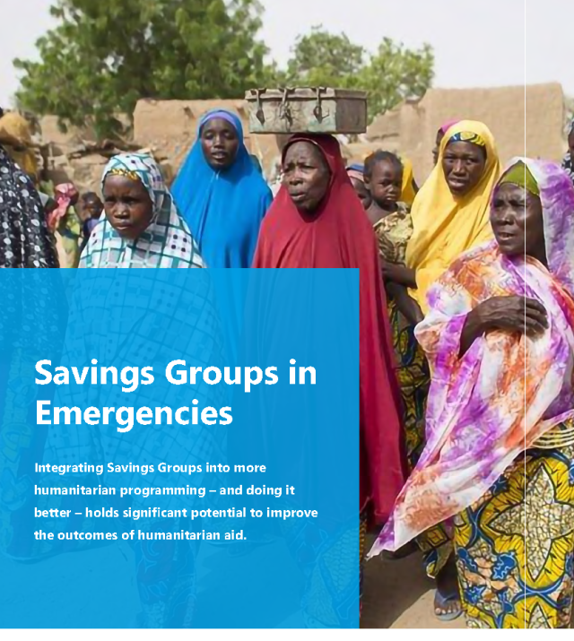 Cover page for Savings Groups in Emergencies Learning Brief