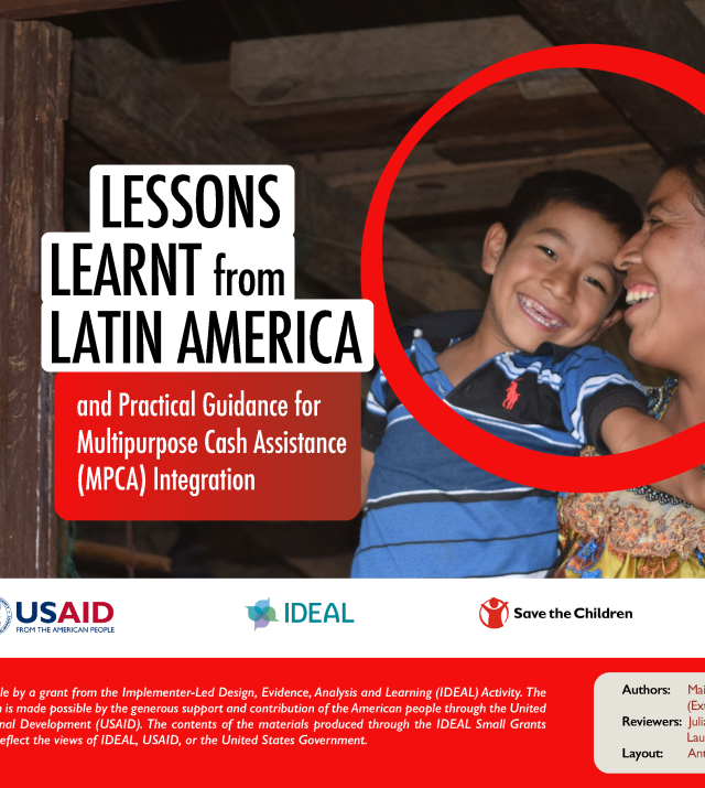 Cover page for Lessons Learnt from Latin America: Practical Guidance for Multipurpose Cash Assistance Integration