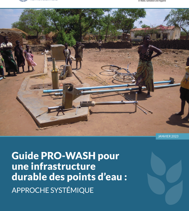 Cover page for Guide PRO-WASH pour une infrastructure durable des points d’eau : approache systématique