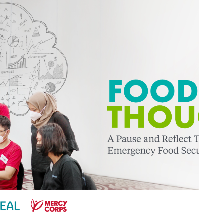 Page de couverture de Food for Thought: A Pause & Reflect Toolkit for Emergency Food Security Programs toolkit