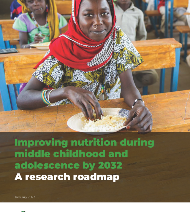 Cover page for Improving Nutrition During Middle Childhood and Adolescence by 2032: A Research Roadmap