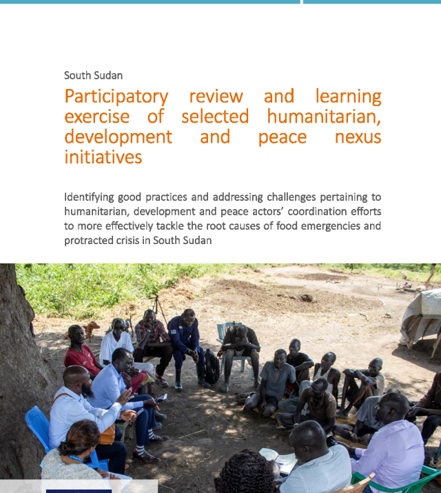 Cover page for Participatory Review and Learning Exercise of Selected Humanitarian, Development, and Peace Nexus Initiatives