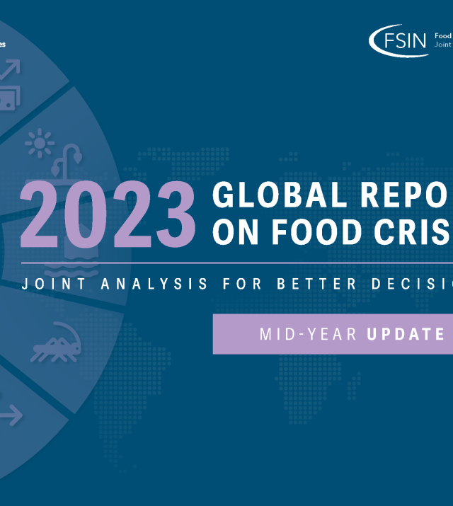 Cover page for Global Report on Food Crises 2023 Mid-Year Update
