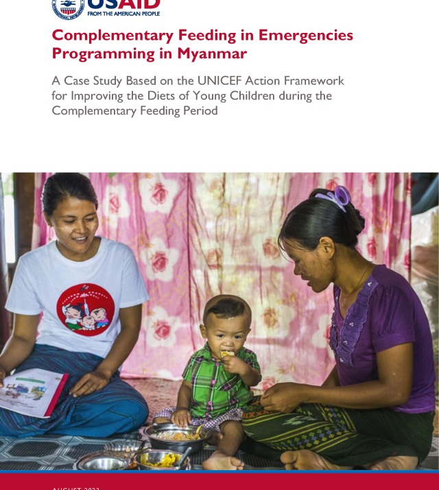 Cover page for Complementary Feeding in Emergencies Programming in Myanmar
