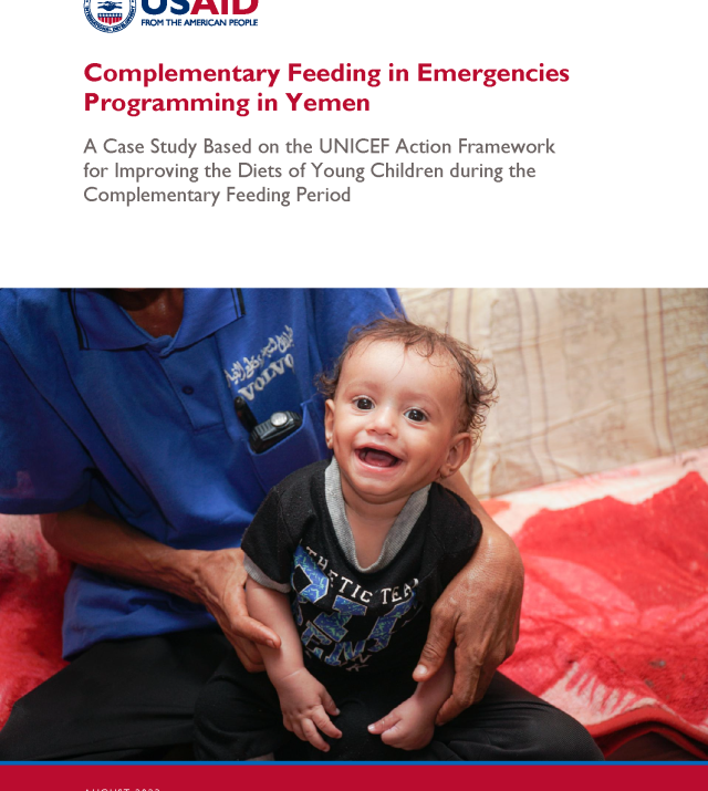 Cover page for Complementary Feeding in Emergencies Programming in Yemen