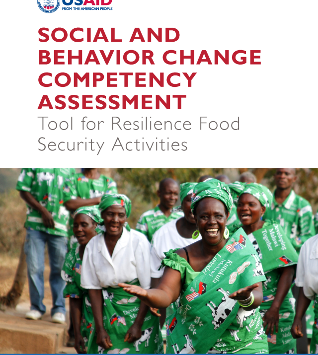 Cover page for Social and Behavior Change Competency Assessment: Tool for Resilience Food Security Activities