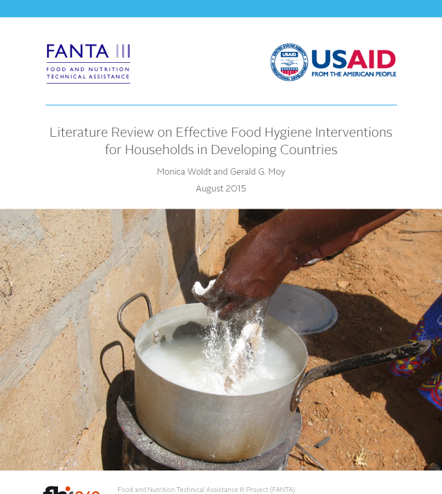Cover Page for Literature Review on Effective Food Hygiene Interventions for Households in Developing Countries