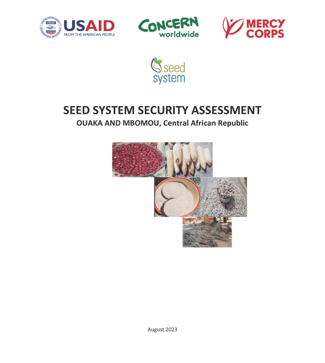 Cover page for Seed System Security Assessment: Ouaka and Mbomou, Central African Republic