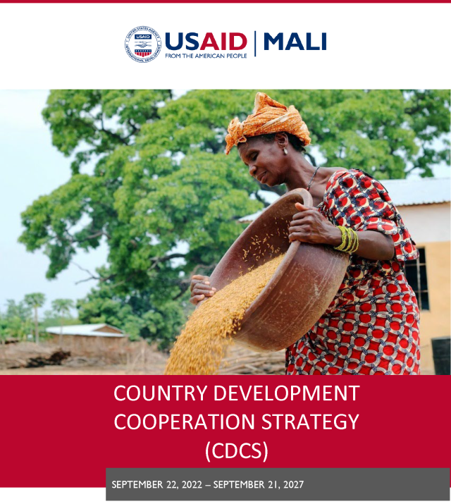 Cover page for Country Development Cooperation Strategy