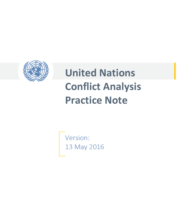 United Nations Conflict Analysis Practice Note