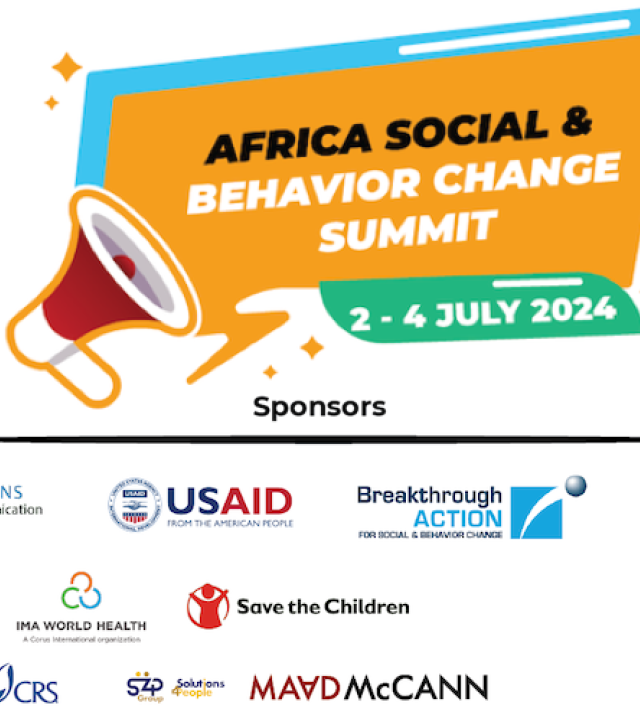 Promotional graphic for Africa Social and Behavioral Change Summit