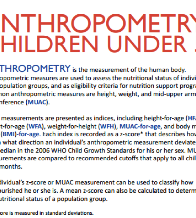 Download Resource: Anthropometry: Assessing Children Under 5 Bookmark