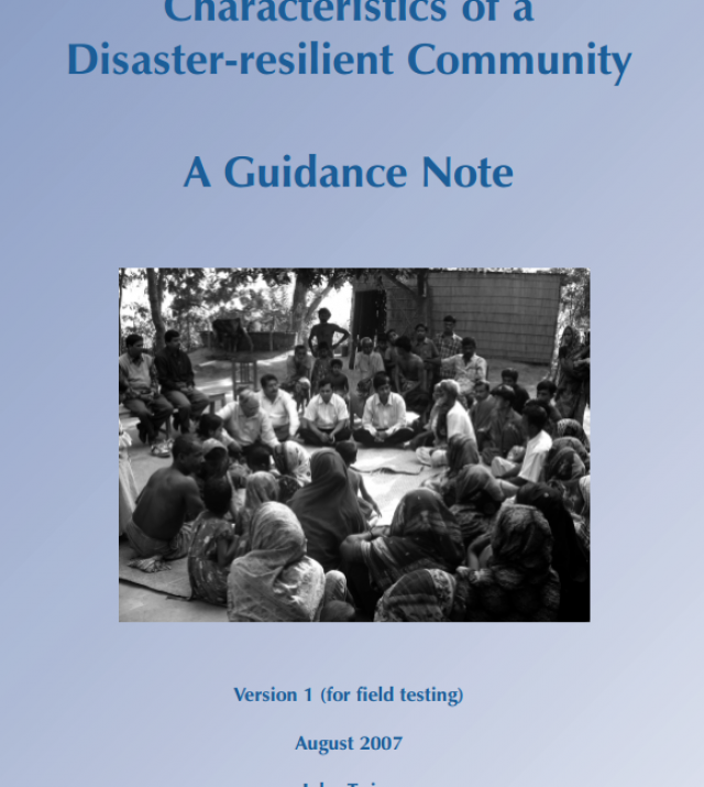 Download Resource: Characteristics of a Disaster-Resilient Community (Version 1)