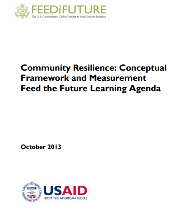 Download Resource: Community Resilience: Conceptual Framework and Measurement Feed the Future Learning Agenda