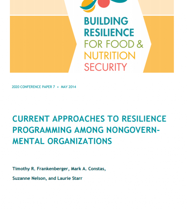 Download Resource: Current Approaches to Resilience Programming among Nongovernmental Organizations