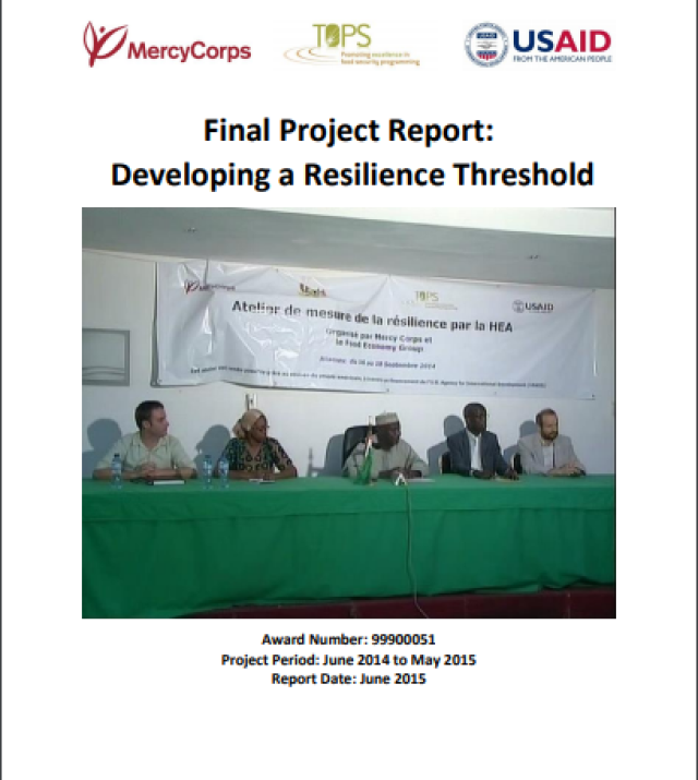 Download Resource: Developing a Resilience Threshold: Lessons Learned from Niger