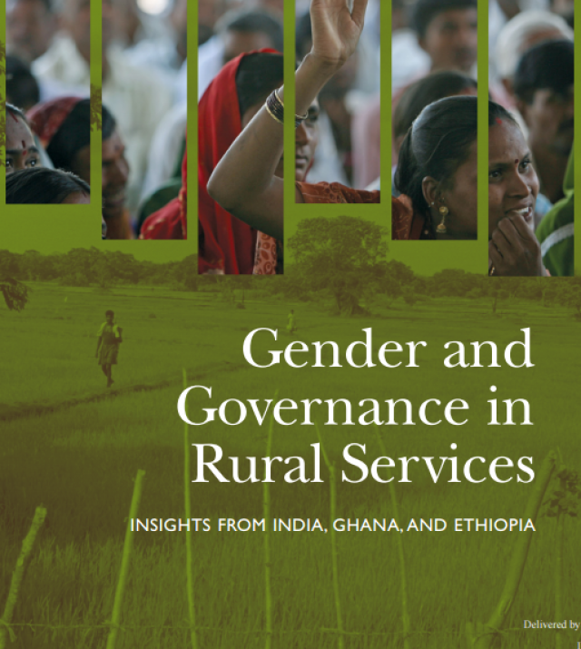 Télécharger la ressource : Genre et gouvernance dans les services ruraux - Aperçus de l'Inde, du Ghana et de l'Éthiopie