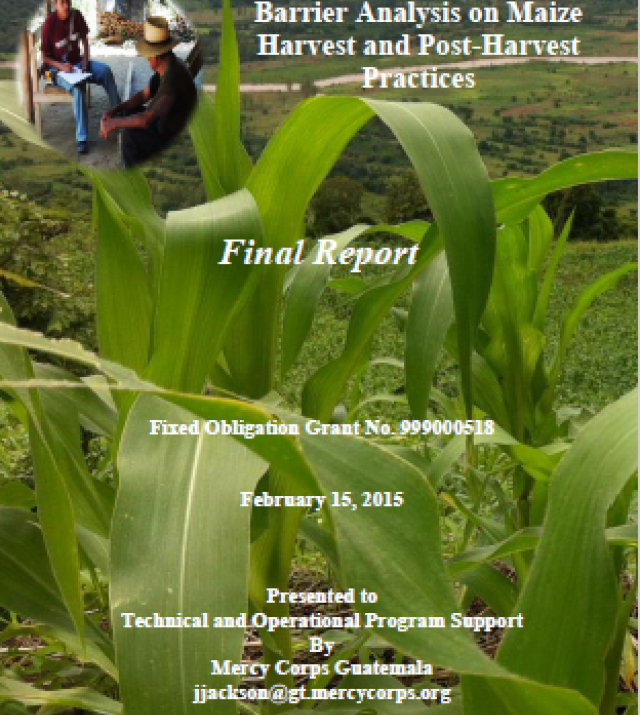 Download Resource: Barrier Analysis on Maize Harvest and Post-Harvest Practices