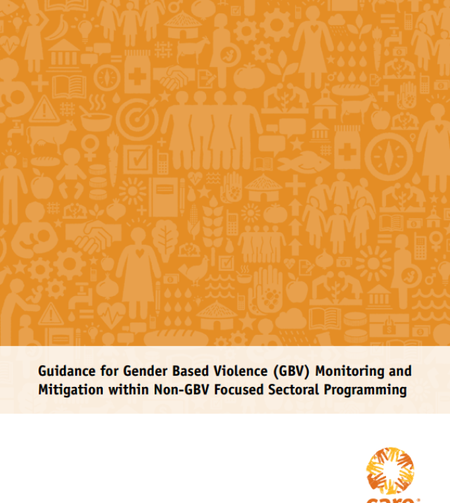 Download Resource: Guidance for Gender Based Violence (GBV) Monitoring and Mitigation within Non-GBV Focused Sectoral Programming 
