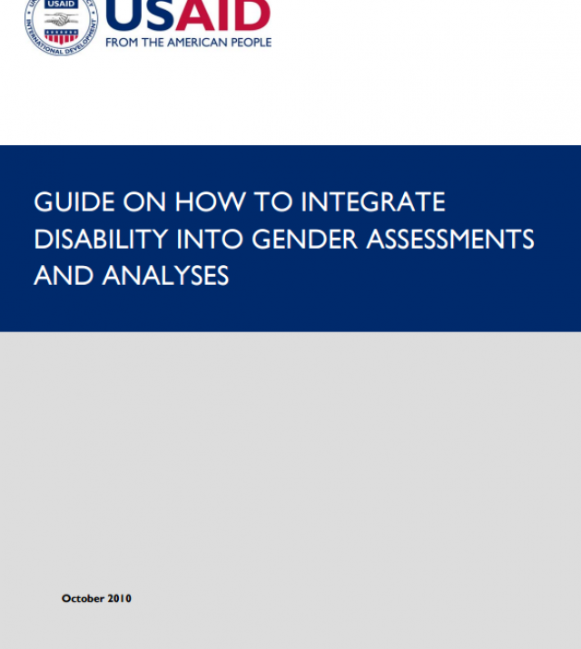Download Resource: Guide on How to Integrate Disability into Gender Assessments