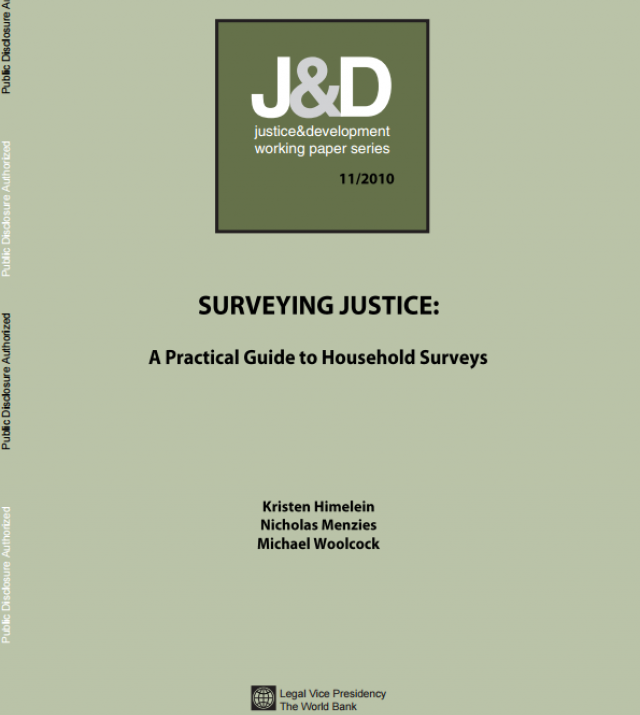 Download Resource: Surveying Justice: A Practical Guide to Household Surveys