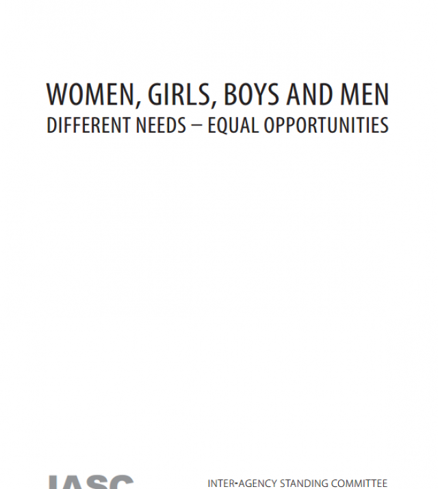 Download Resource: Women, Girls, Boys and Men: Different Needs, Equal Opportunities