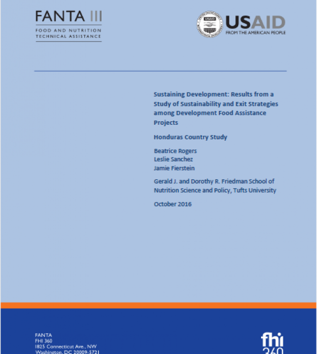 Download Resource: Sustaining Development: Results from a Study of Sustainability and Exit Strategies among Development Food Assistance Projects - Honduras Country Study