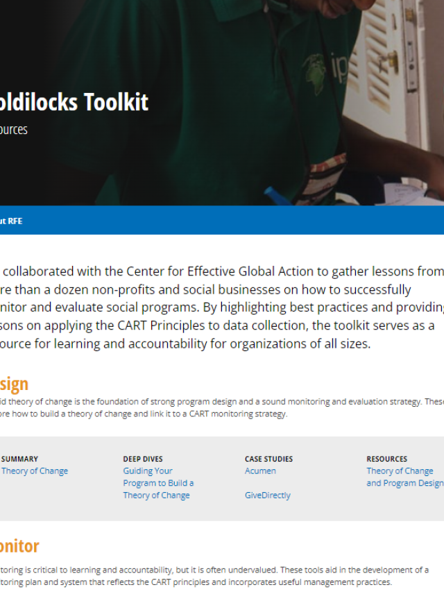 Screenshot of Goldilocks Toolkit