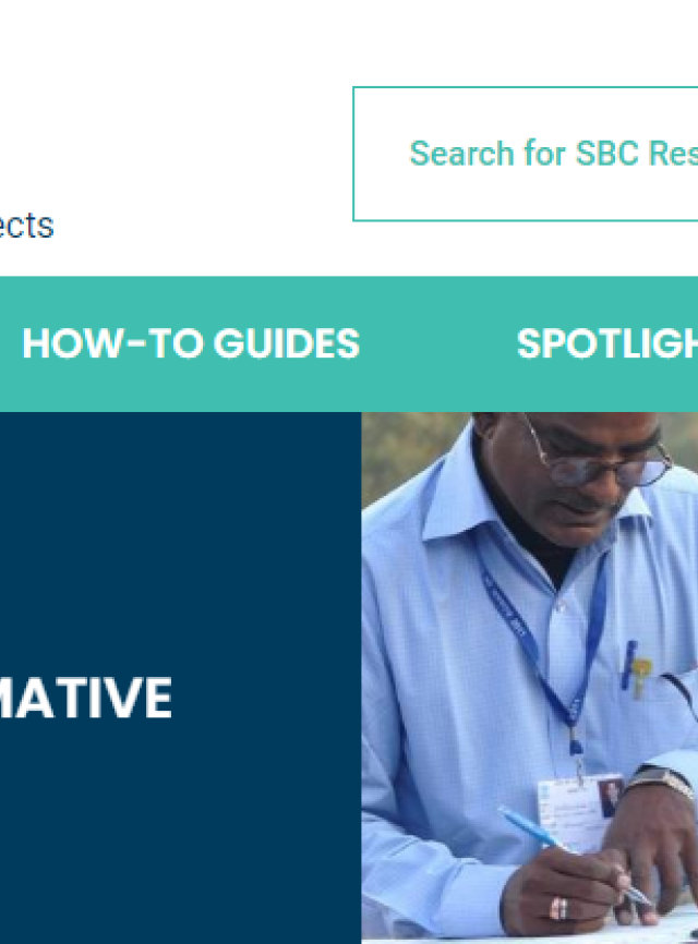 Screenshot of the How To Conduct Qualitative Formative Research Landing Page feature an image of a man and a woman filling out a form.