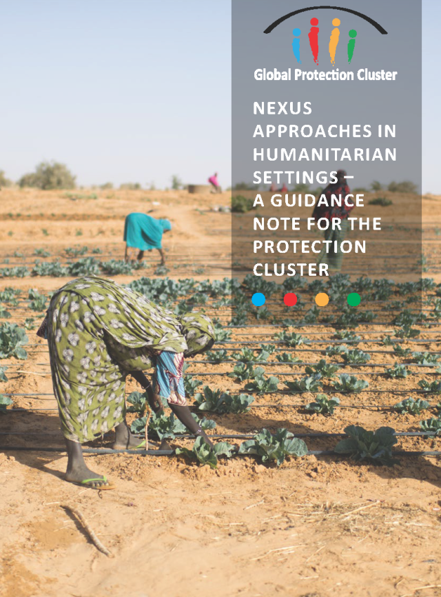 Page de couverture des approches Nexus dans les contextes humanitaires : une note d'orientation pour le cluster protection
