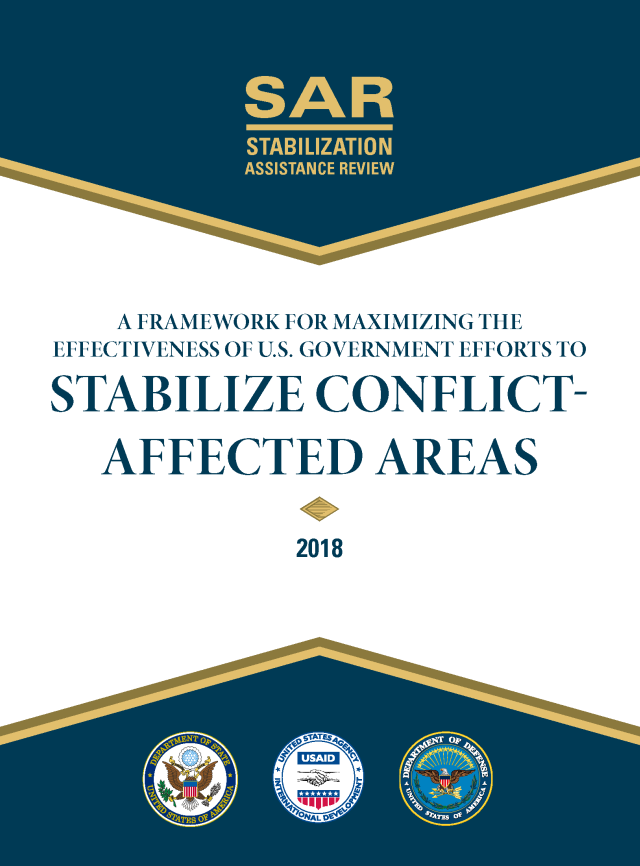 Page de couverture du document Un cadre visant à maximiser l'efficacité des efforts du gouvernement américain pour stabiliser les zones touchées par le conflit