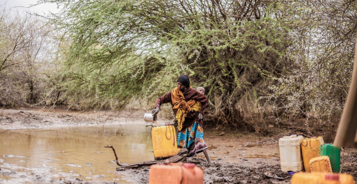 Photo de femmes allant chercher de l'eau
