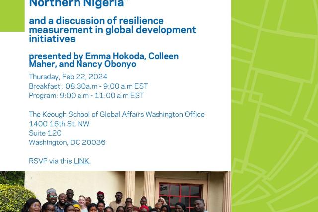 Join us on Feb. 22 for a discussion of resilience evaluation in the context of Northern Nigeria